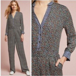 Anthropologie ett:twa Christene Silken Jumpsuit